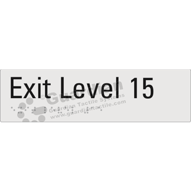 Product photo: Exit Level 15 in Silver (180x50mm) [GBS-02EXIT15-SV-NB]