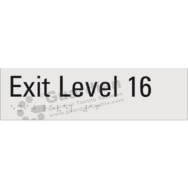 Product photo: Exit Level 16 in Silver (180x50mm) [GBS-02EXIT16-SV-NB]