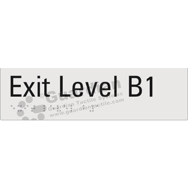 Product photo: Exit Level B1 in Silver (180x50mm) [GBS-02EXITB1-SV-NB]