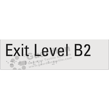 Product photo: Exit Level B2 in Silver (180x50mm) [GBS-02EXITB2-SV-NB]