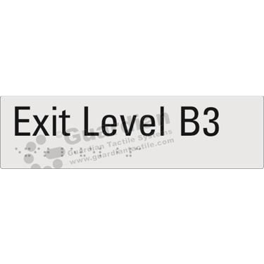 Product photo: Exit Level B3 in Silver (180x50mm) [GBS-02EXITB3-SV-NB]