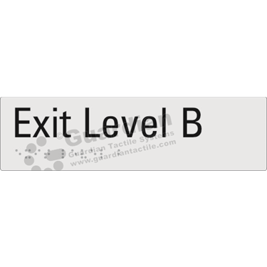 Product photo: Exit Level B in Silver (180x50mm) [GBS-02EXITB-SV-NB]