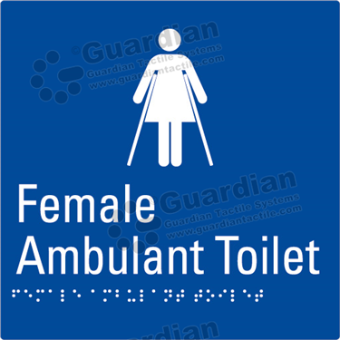 Product photo: Female Ambulant Toilet in Blue (180x180mm) [GBS-02FAT-BL-NB]