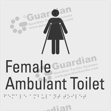 Product photo: Female Ambulant Toilet in Silver (180x180mm) [GBS-02FAT-SV-NB]