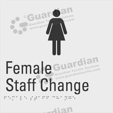 Product photo: Female Staff Change in Silver (180x180mm) [GBS-02FSC-SV-NB]