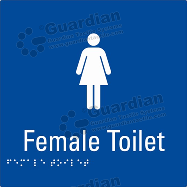 Product photo: Female Toilet in Blue (180x180mm) [GBS-02FT-BL-NB]