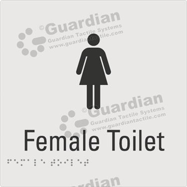 Product photo: Female Toilet in Silver (180x180mm) [GBS-02FT-SV-NB]