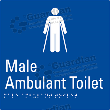 Product photo: Male Ambulant Toilet in Blue (180x180mm) [GBS-02MAT-BL-NB]