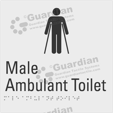Product photo: Male Ambulant Toilet in Silver (180x180mm) [GBS-02MAT-SV-NB]