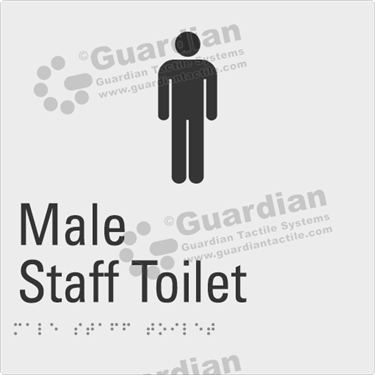 Product photo: Male Staff Toilet in Silver (180x180mm) [GBS-02MST-SV-NB]