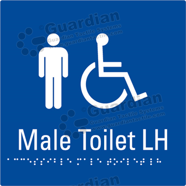Product photo: Male Toilet LH in Blue (180x180mm) [GBS-02MTL-BL-NB]