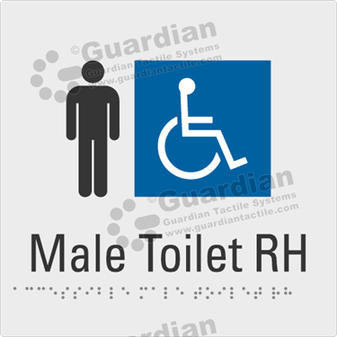 Product photo: Male Toilet RH in Silver (180x180mm) [GBS-02MTR-SV-NB]