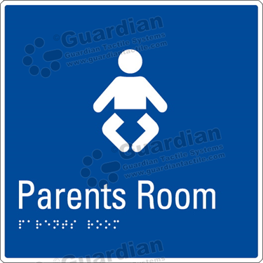 Product photo: Parents Room in Blue (190x190mm) with White Border [GBS-02PR-BL-WB]