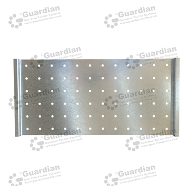 Product photo: Warning Tactile Drilling Template A (600x300x8mm Hole) - Galvanised [GTSTPTA-W600GALV]