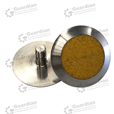 Product photo: 316 Warning Tactile with Yellow Carborundum (6x15mm stem) [GTS615-316YL]