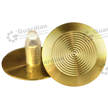 Product photo: Brass Warning Tactile and Plug (8.5x18mm plug) [GTS818P-BRS]