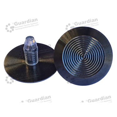 Product photo: 316 Warning Tactile with Black PVD Coating and Plug (8.5x18mm plug) [GTS818P-PVDBK]