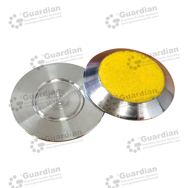 Product photo: 316 Warning Tactile with Yellow Carborundum (FLAT 5mm) [GTSFLAT-316YL]
