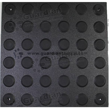 Product photo: TPU Warning Tactile with Adhesive & Mechanical Fixings (300x300mm) - Black [GTS3WSF-BK]