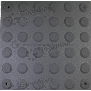 Product photo: TPU Warning Tactile with Adhesive & Mechanical Fixings (300x300mm) - Medium Grey [GTS3WSF-MG]