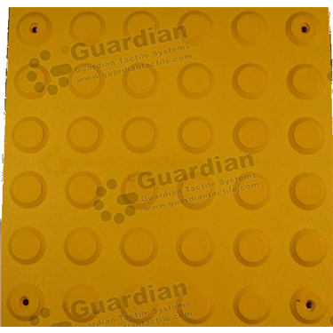 Product photo: TPU Warning Tactile with Adhesive & Mechanical Fixings (300x300mm) - Yellow [GTS3WSF-YL]