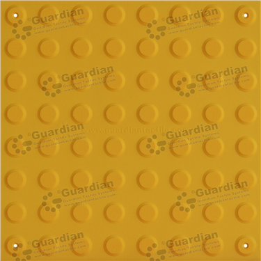 Product photo: TPU Warning Tactile with Adhesive & Mechanical Fixings (400x400mm) - Yellow [GTS4WSF-YL]